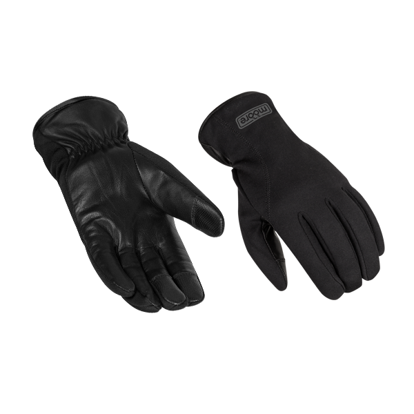 LEATHER AND STRETCH FABRIC GLOVES CITY BY MOORE