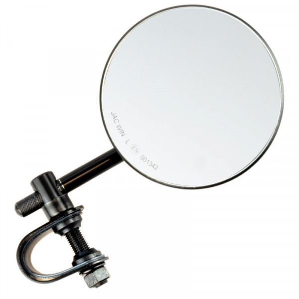 ROUND MIRROR BLACK HOMOLOGATED WITH HANDLEBAR CLAMP