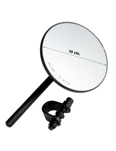 ROUND MIRROR BLACK HOMOLOGATED WITH HANDLEBAR CLAMP