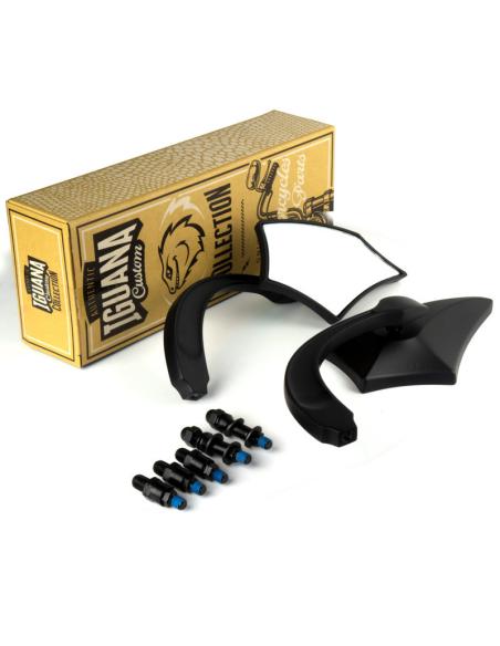 ESPELHOS RETROVISORES PRETOS SPIKE - APROVADOS - IGUANA CUSTOM PARTS