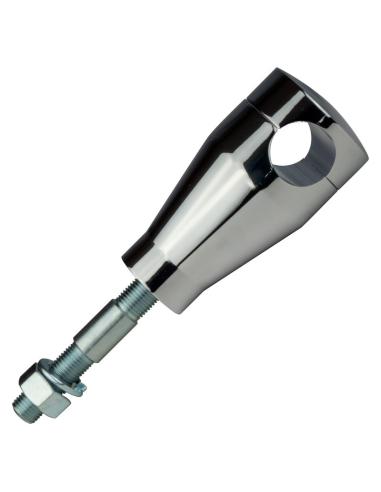 Chrome Round Turrets 3" 25 Mm Handlebars. With Screws