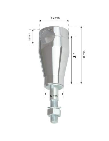 Chrome Round Turrets 3" 25 Mm Handlebars. With Screws
