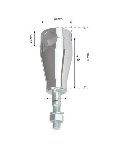 Torres Redondas Cromadas De 3" Com Guiador De 25 Mm. Com Screws