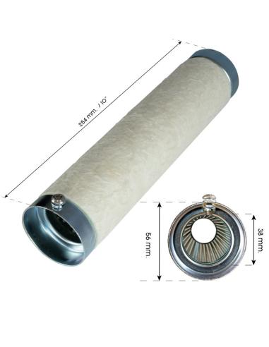 UNIVERSAL SILENCER WITH FIBRE