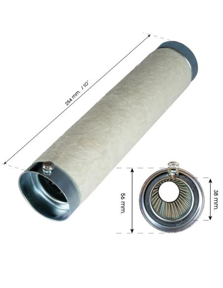 UNIVERSAL SILENCER WITH FIBRE