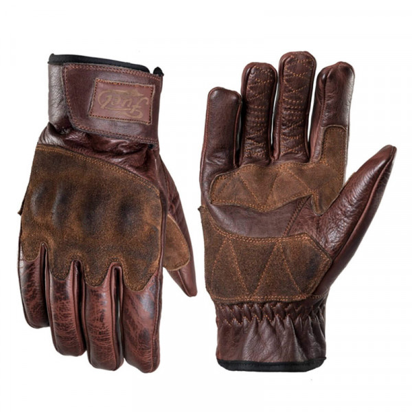 BROWN RODEO LEATHER GLOVE BY FUEL MOTORCYCLES