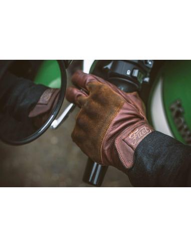 BROWN RODEO LEATHER GLOVE BY FUEL MOTORCYCLES