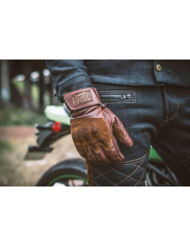 Comprar Guante Piel Rodeo Marrón De Fuel Motorcycles a precio de oferta