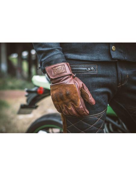 Acquista Guanto Pelle Rodeo Marrone Di Fuel Motorcycles a prezzo scontato