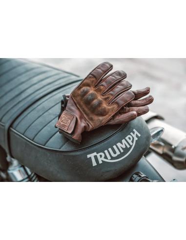 Comprar Guante Piel Rodeo Marrón De Fuel Motorcycles a precio de oferta
