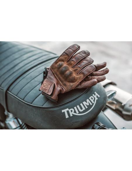 BROWN RODEO LEATHER GLOVE BY FUEL MOTORCYCLES