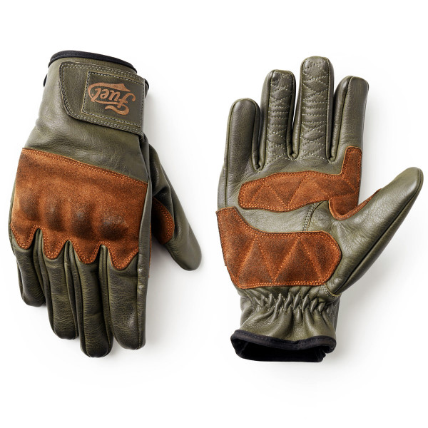 APPROVED OLIVE GREEN LEATHER GLOVES BY FUEL