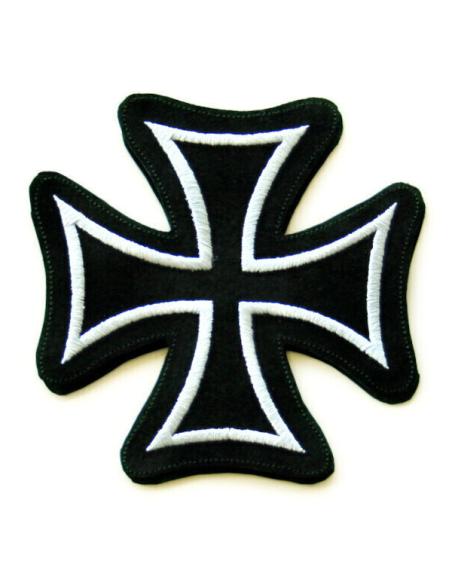 IRON CROSS BLACK AND WHITE BLACK LEATHER - 9X9