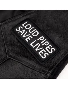 PATCH 10 X 5 "TUBOS ALTOS SALVAR VIDAS" PRETO E BRANCO 2