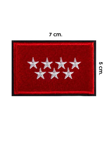 COMUNITY MADRID FLAG PATCH 7 X 5