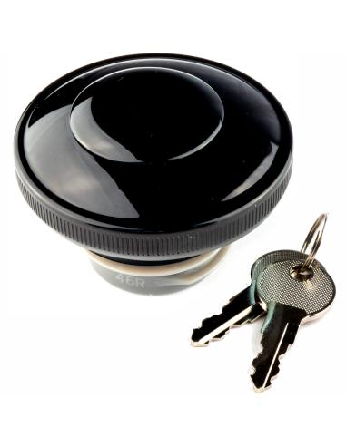 Comprar Tapon Liso Negro Brillo Para Harley Con Llave a precio de oferta