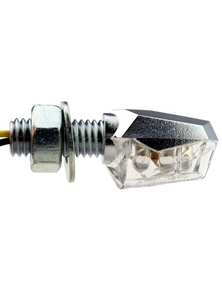 TURNSIGNAL SET LED TINY CHROMED E-MARK