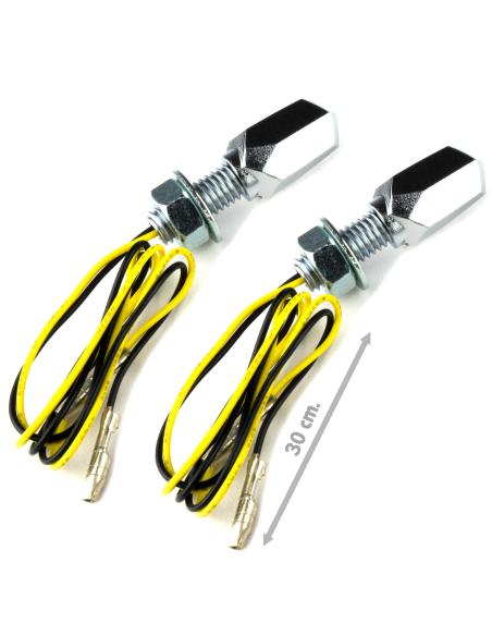 TURNSIGNAL SET LED TINY CHROMED E-MARK