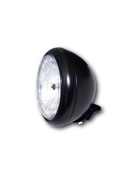 CENTRAL HEADLAMP 7" TYPE HD BLACK TYPE APPROVED