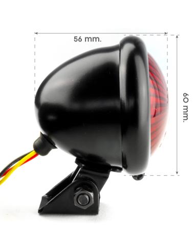Black Taillight, 'Bate Style', E-Mark Iguana Custom Parts