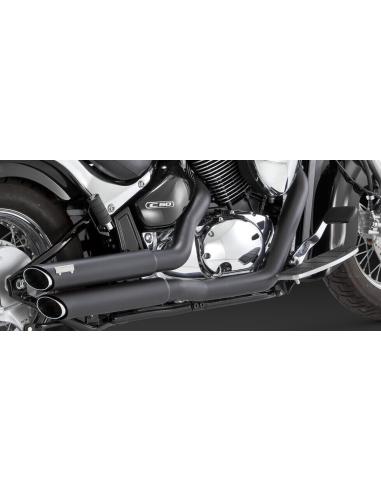 TWIN SLAS BLACK STAGGERED EXHAUST C800/M800