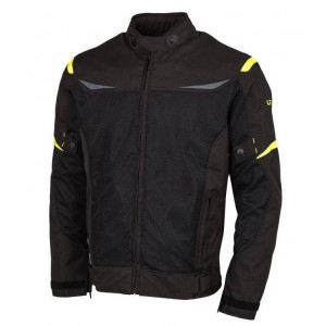 LEM AIR CE BLACK AND FLUOR SUMMER JACKET WITH WATERPROOF LINING