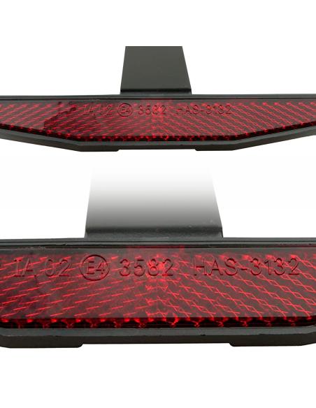 CATADIOPTRIQUE ROUGE HOMOLOGUÉ AVEC SUPPORT DE PLAQUE D'IMMATRICULATION ICC