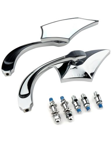 ESPELHOS CROMADOS DE ESPIGÃO - APROVADOS - IGUANA CUSTOM PARTS