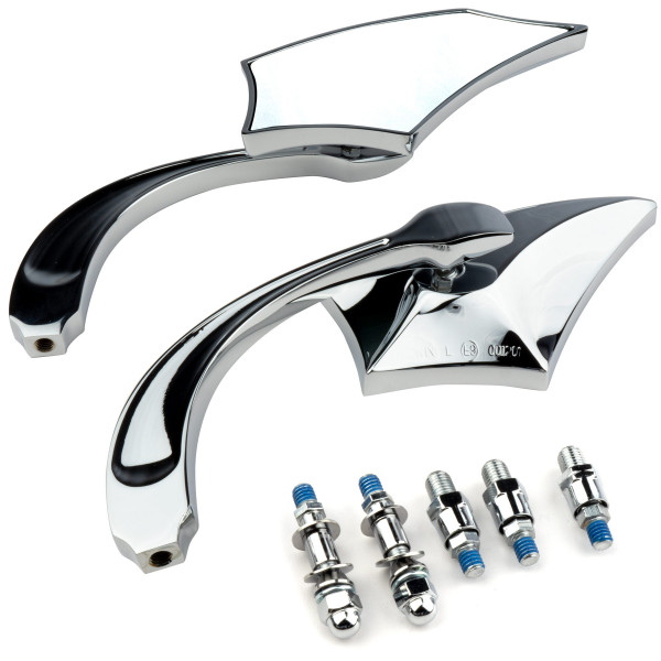 SPIKE-TYPE-APPROVED CHROMED MIRRORS-IGUANA CUSTOM PARTS