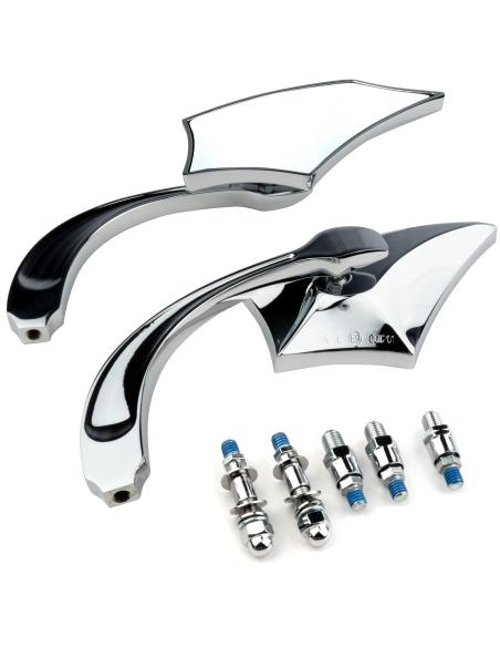 ESPELHOS CROMADOS DE ESPIGÃO - APROVADOS - IGUANA CUSTOM PARTS