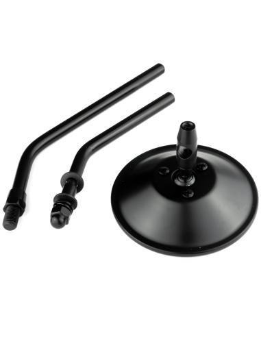 ROUND MIRROR BLACK HOMOLOGATED