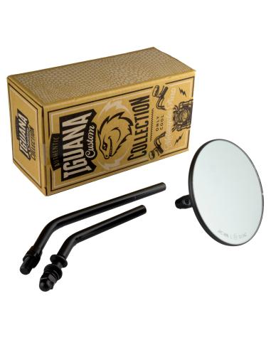 ROUND MIRROR BLACK HOMOLOGATED