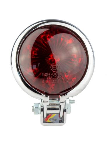 TAIL LIGHT CHROME BAT STYLE HOMOLOGATED IGUANA CUSTOM PARTS