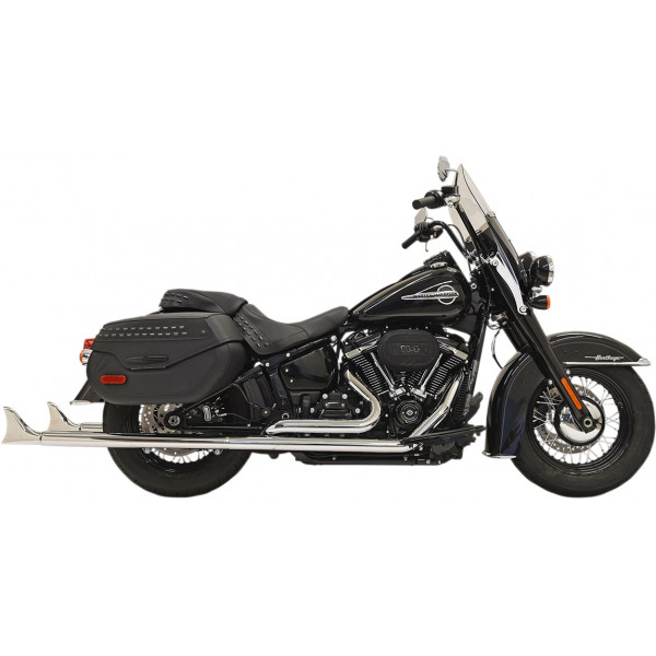 BASSANI TRUE DUALS FISHTAIL EXHAUSTS 36" WITHOUT BAFFLES SOFTAIL FLHC AND FLDE 2018-UP