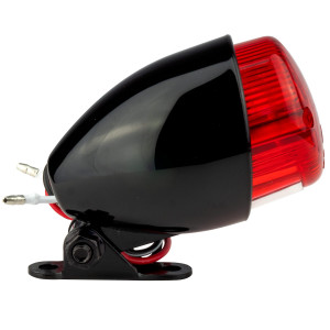 Perfect for Bobber or Cafe Racer. E-MARK Approved Parking Light and License Plate Light Hawk Eco Motorcycle Tail Light Chrome with Brake Light IGUANA CUSTOM 