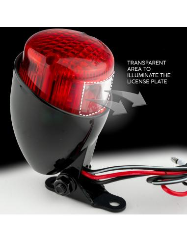 Comprar Piloto Trasero Homologado "Hawk Eco" Negro a precio de oferta