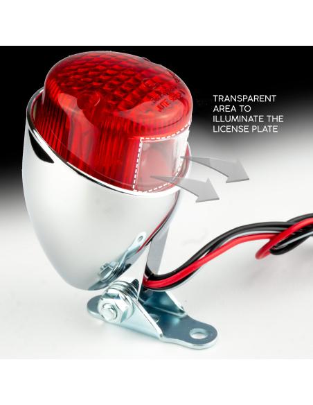 CHROMED TAILLIGHT, 'HAWK ECO', E-MARK
