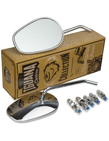 RÉTROVISEURS CHROMÉS CLASSIC HD-STYLE 2 PCS - HOMOLOGUÉS
