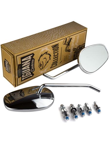 RÉTROVISEURS CHROMÉS CLASSIC HD-STYLE 2 PCS - HOMOLOGUÉS