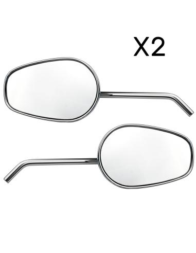 RÉTROVISEURS CHROMÉS CLASSIC HD-STYLE 2 PCS - HOMOLOGUÉS