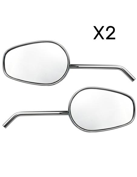 MIRRORS SET CLASSIC HD-STYLE CHROMED 2 PCS - E-MARK