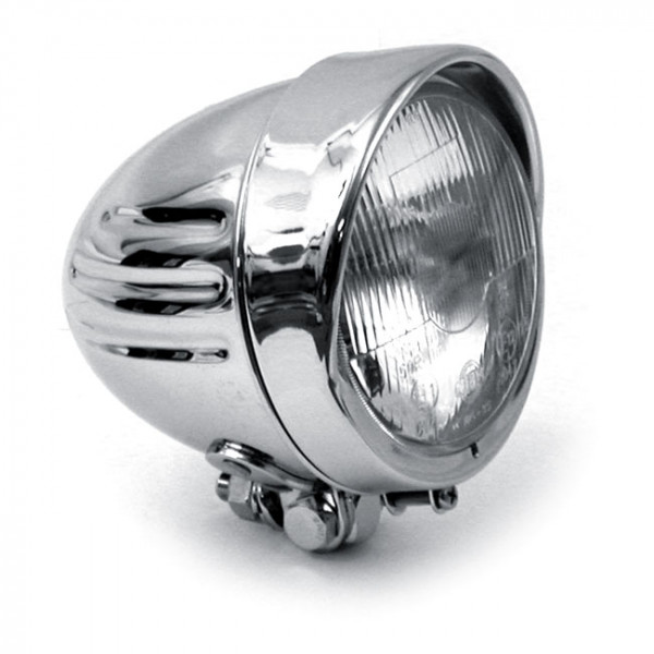 GROOVED HEADLIGHT 4-1/2" CHROME APPROVED
