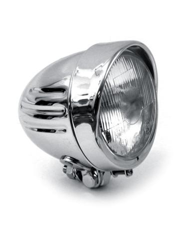 GROOVED HEADLIGHT 4-1/2" CHROME APPROVED