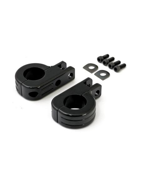 Comprar Brida De Luxe Negra Mate Para Montar Estriberas Hd En Defensas De 32Mm a precio de oferta