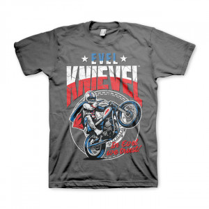 MAGLIETTA EVEL KNIEVEL WHEELIE GRIGIA