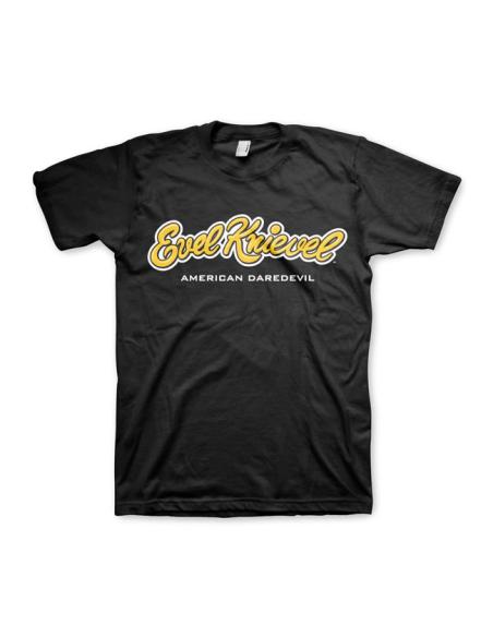 EVEL KNIEVEL LOGO BLACK T-SHIRT