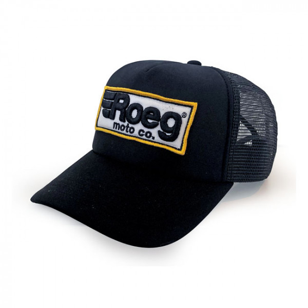 ROEG LOGO BLACK TRUCKER CAP