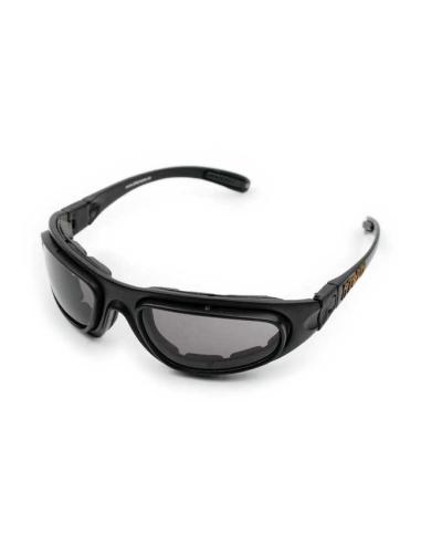MOTORCYCLE GLASSES EAGLE WITH 2 LENSES AND RUBBER