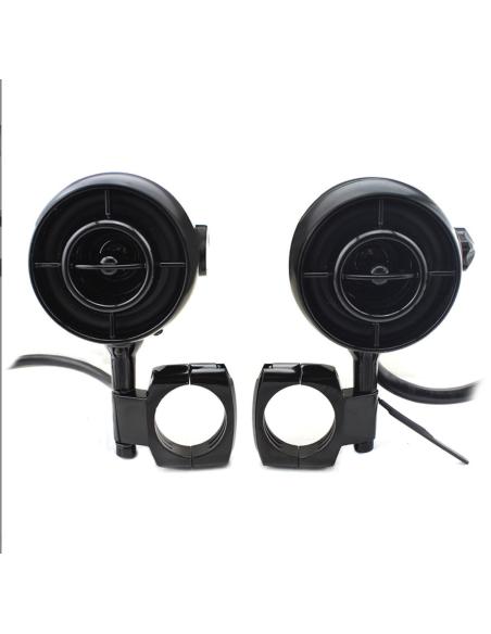 3" Black Speakers For Handlebars With Usb, Bluetooth And Fm Radio