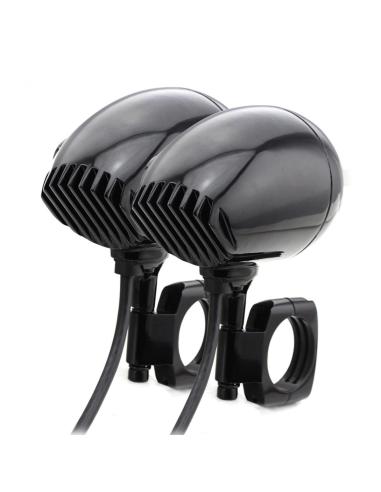 3" Black Speakers For Handlebars With Usb, Bluetooth And Fm Radio